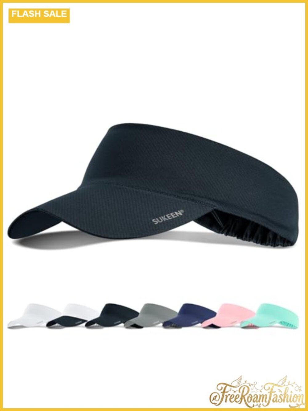Sukeen Cooling Sun Visor Stretchy UV Protection Lightweight Performance Hat